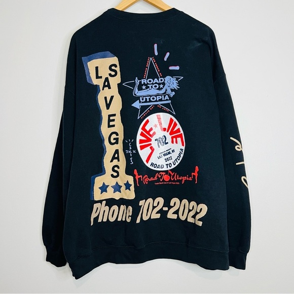 Travis Scott Cactus Jack Road To Utopia Las Vegas Crewneck - Picture 1 of 9